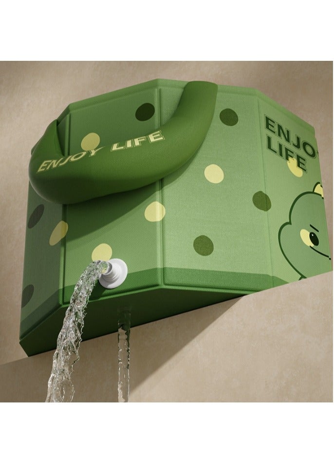 MIXDE Multifunctional Foldable Baby Bathtub,Round Toddler Bath Shower Tub with Drain Plug Portable Shower Basin for Baby Kids 0-5 Years Old - Image 2